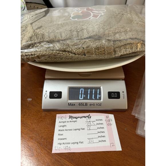 Moth Beige Chunky Knit Metallic Gold Glam Bohemian Quiet Luxury Sweater Tunic M - Picture 5 of 5